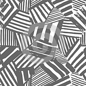 Dazzle  seamless abstract pattern drawn by brush