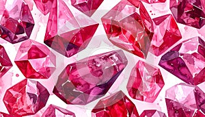 Vibrant Ruby Gemstones Sparkling Background