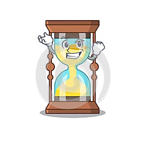A dazzling chronometer mascot design concept with happy face