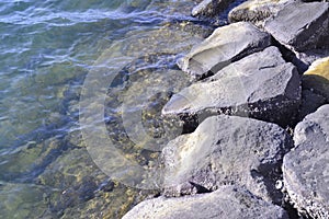 dazzling sea spray on the beach