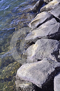 dazzling sea spray on the beach