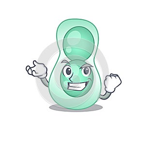 A dazzling serratia marcescens mascot design concept with happy face