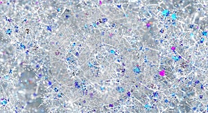 Dazzling silver glitter explosion background abstract
