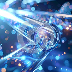 Futuristic Fiber Optic Data Stream