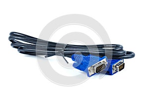 DB 15 connector isolated on white