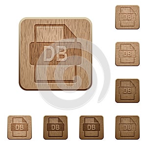 DB file format wooden buttons