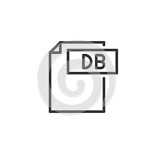 Db format document line icon