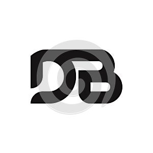 DB Letter Logo Design With Simple style