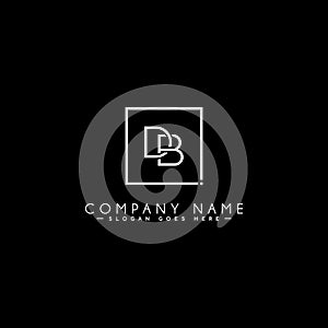 DB Vector Logo Template - Simple Icon for Initial Letter D and B Monogram
