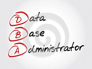 DBA - Database Administrator, acronym