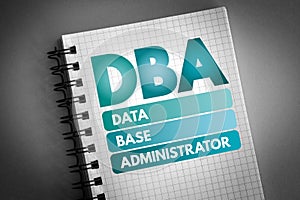 DBA - Database Administrator, acronym