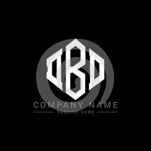 DBD letter logo design with polygon shape. DBD polygon and cube shape logo design. DBD hexagon vector logo template white and