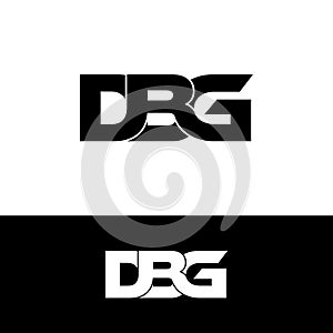 DBG letter monogram logo design vector