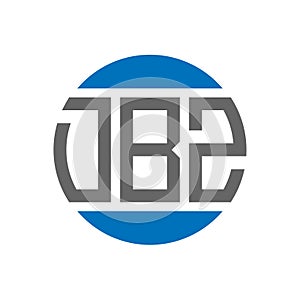 DBZ letter logo design on white background. DBZ creative initials circle logo concept