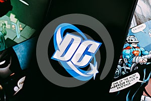 DC comics logo.