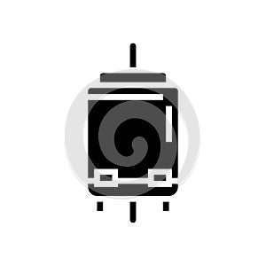 dc motor electronic component glyph icon vector illustration