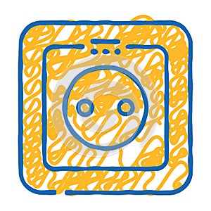 dc power icon doodle illustration