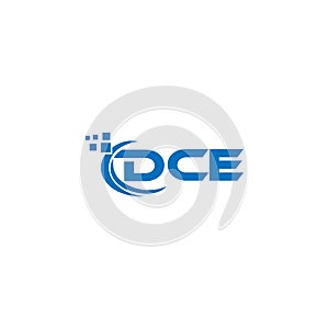 DCE letter logo design on white background. DCE creative initials letter logo concept. DCE letter design