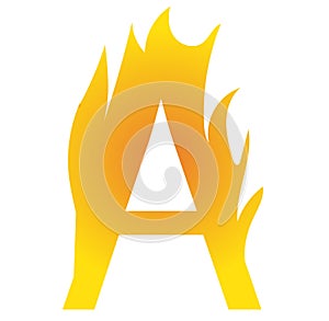 A firework - A-a letter