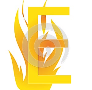 Firework - E letter fire