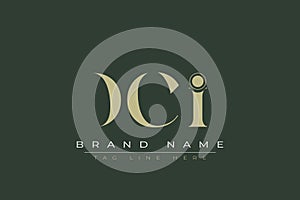 DCI abstract letter logo design