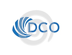 DCO letter logo design on white background. DCO creative circle letter logo concept. n