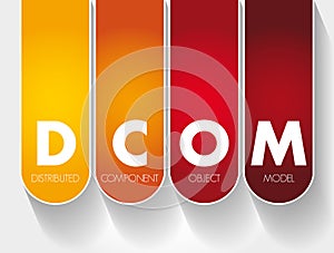 DCOM - Distributed Component Object Model acronym, technology concept background