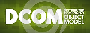 DCOM - Distributed Component Object Model acronym, technology concept background