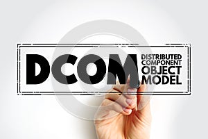 DCOM - Distributed Component Object Model is technology for communication between software components on networked computers,