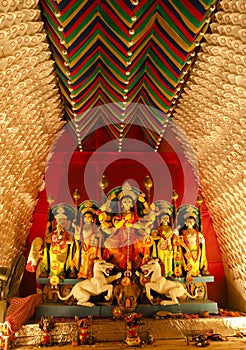 Dcoration of Durga pandel