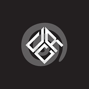 DCR letter logo design on black background. DCR creative initials letter logo concept. DCR letter design photo