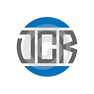 DCR letter logo design on white background. DCR creative initials circle logo concept. photo