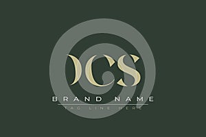 DCS abstract letter logo design