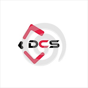 DCS creative minimalist letter logo. DCS unique vector initials alphabet letter logo design