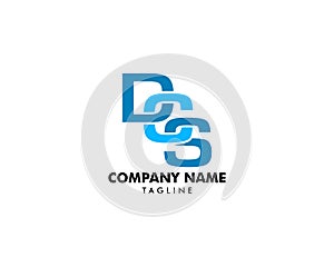 DCS letter initial logo template