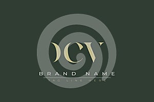 DCV abstract letter logo design