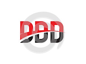 DDD Letter Initial Logo Design Vector Illustration