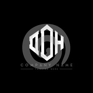 DDH letter logo design with polygon shape. DDH polygon and cube shape logo design. DDH hexagon vector logo template white and