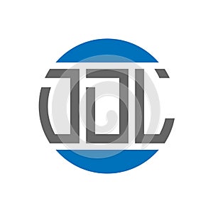 DDL letter logo design on white background. DDL creative initials circle logo concept