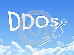 Ddos attack message cloud shape