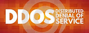 DDoS - Distributed Denial of Service acronym, technology concept background photo