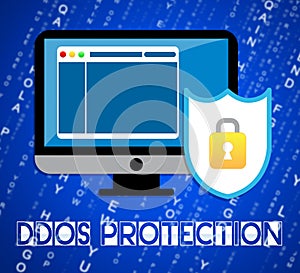 Ddos Protection Denial Of Service Security 2d Illustration