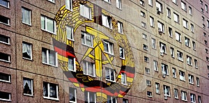 Architecture from the former GDR with GDR emblem photo