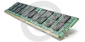 DDR ram computer memory module isolated on white