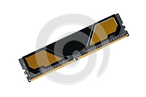 ddr4 ram memory module. hardware for desktop pc. isolated on white background