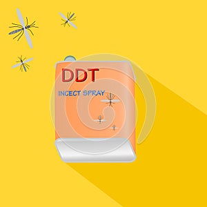 DDT bottle insect spray illustration