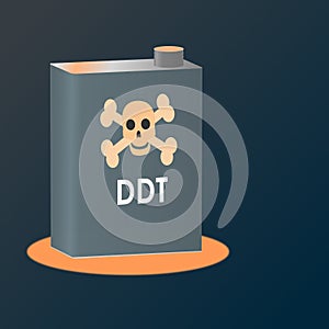 DDT bottle insect spray vector