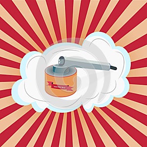 DDT bottle insect spray vector