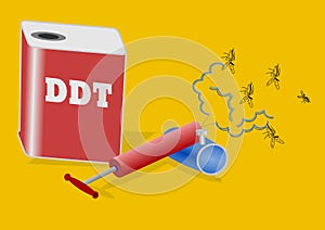 DDT and hand pump spray Get rid of insects