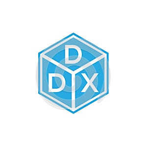 DDX letter logo design on black background. DDX creative initials letter logo concept. DDX letter design